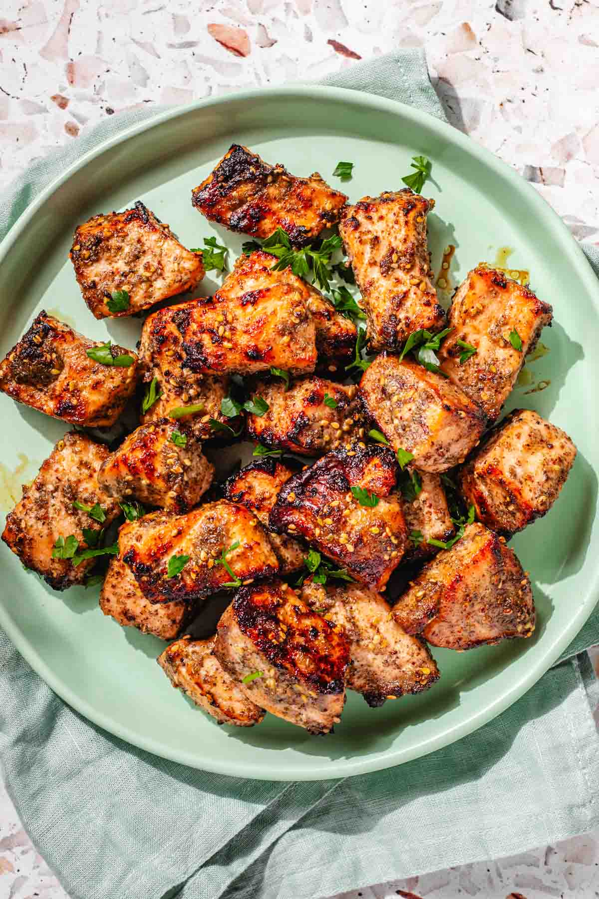 Air Fryer Salmon Bites (with Za'atar)