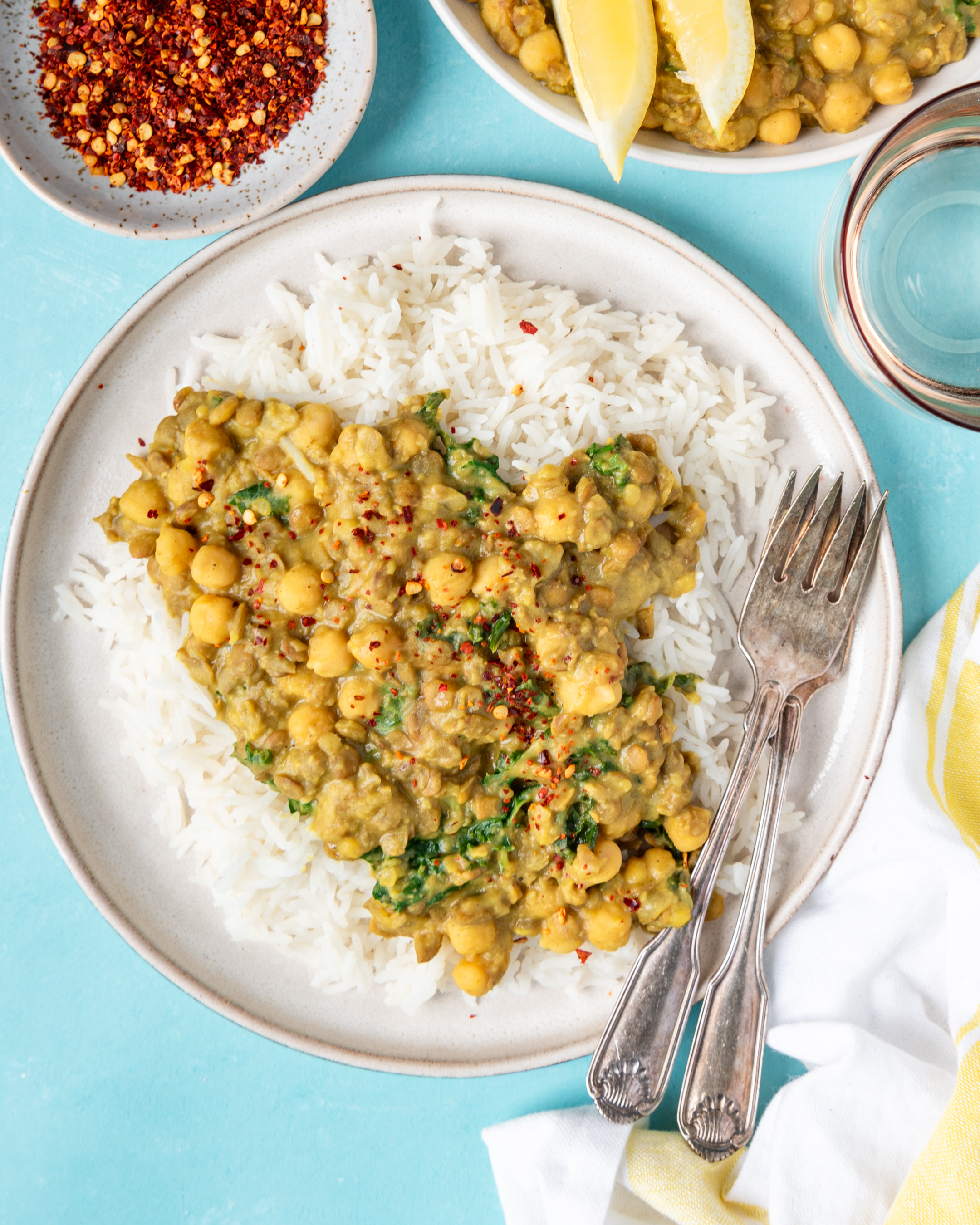 Coconut, Chickpea & Green Lentil Curry (Instant Pot)